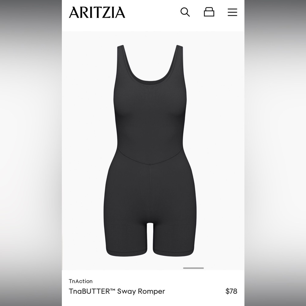 Aritzia Tna BUTTER™ Sway Romper - size XS new with tags